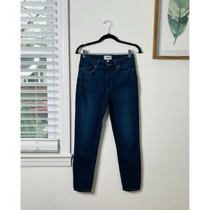 Paige Womens Denim Hoxton Crop Ankle Skinny Jeans Mid Rise Dark Wash‎ Blue Sz 28